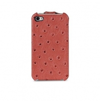Чехол для iPhone 5/5S Melkco Ostrich Jacka leather case for fire brick (000485)