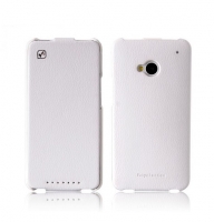 Чехол для HTC HOCO Duke flip leather case for One white (000672)
