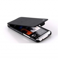 Чехол для HTC HOCO Duke flip leather case for One black (000670)
