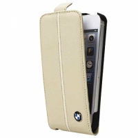 BMW Signature collection flip case for iPhone 5/5S cream