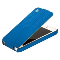  HOCO Lizard flip leather case for iPhone 5/5S blue (000261)