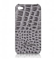 GUESS Croco back cover for iPhone 4/4S grey (000625)