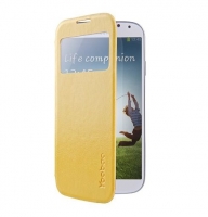  Чехол для Samsung i9500 Galaxy S IV Yoobao Slim III Leather case for yellow (000710)