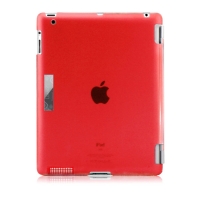  Luardi Crystal Clear Snap On Back Coverfor iPad 4 - Red