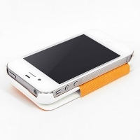 HOCO Baron leather case for iPhone 4/4S white (1)