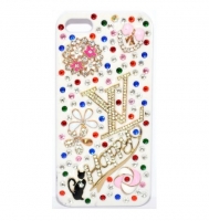 Fashion Senior case с камнями for iPhone 5/5S (000599)