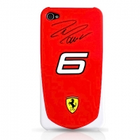  Ferrari Scuderia Massa №6 back cover for iPhone 4/4S red (FESA4G6R)
