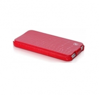  HOCO Bright Crocodile flip leather case for iPhone 5/5S red (000235)