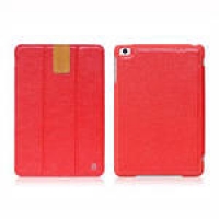 hoco-litchi-real-leather-case-for-ipad-mini,-red