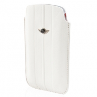  Чехол для iPhone 4/4S MINI Cooper Stripes PU leather sleeve for white (MNPUIPSTWH)